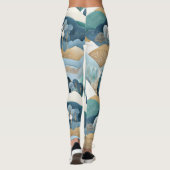 Leggings Motif de paysage pastel (Dos)