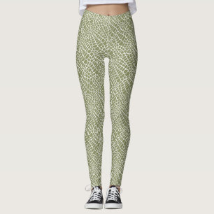 Leggings Motif de peau de reptile subtil sans couture