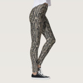 Leggings motif de peau de serpent brun | (Droite)