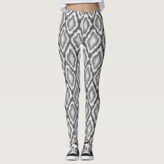 Leggings Motif de peau de serpent de python (Devant)
