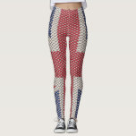 Leggings Motif de pêche du pavillon Union Jack<br><div class="desc">motif de filets de pêche du pavillon Union Jack avec effet de peau leggings arrière - plans</div>