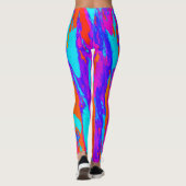 Leggings Motif de peinture Abstrait couleur arc-en-ciel (Dos)