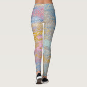 Leggings motif de peinture acrylique abstrait (Dos)