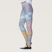 Leggings motif de peinture acrylique abstrait (Gauche)