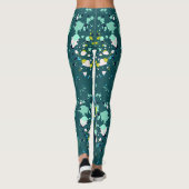 Leggings Motif de peinture couleur vert mignon (Dos)