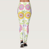 Leggings Motif de peinture d'art floral (Dos)