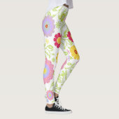 Leggings Motif de peinture d'art floral (Droite)