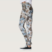 Leggings Motif de peinture florale couleur eau (Gauche)