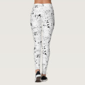 Leggings Motif de peinture noire (Dos)