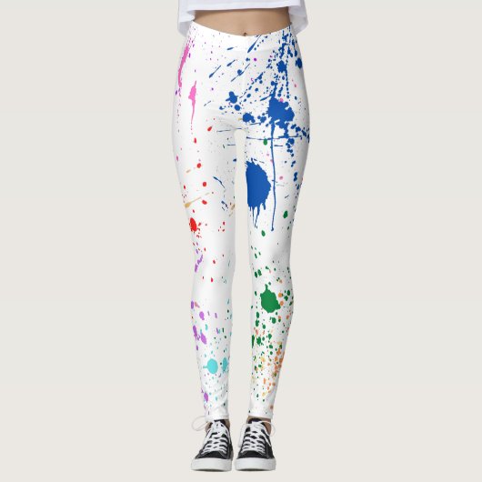 Leggings Motif de peinture partout (Devant)
