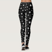 Leggings Motif de perle sur fond noir (Dos)