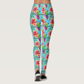 Leggings Motif de perroquet et de fleurs tropicales (Dos)