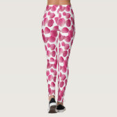 Leggings Motif de pétales de rose rose (Dos)