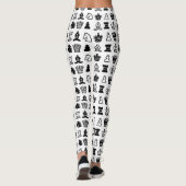 Leggings Motif de pièce d'échecs (Dos)