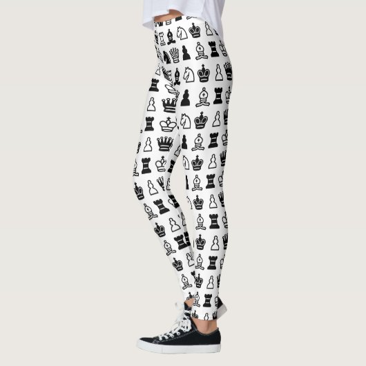 Leggings Motif de pièce d'échecs (Gauche)