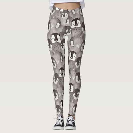 Leggings Motif de pingouin mignon bébé (Devant)