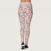 Leggings Motif de pingouin rose mou (Dos)