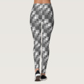 Leggings Motif de pixel gris (Dos)