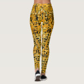 Leggings Motif de Pixel Jaune Orange Vert Noir (Dos)