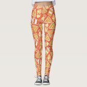 Leggings Motif De Pizza Et Boissons (Devant)