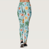 Leggings Motif de plage d'été tropical (2) (Dos)