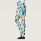Leggings Motif de plage d'été tropical (2) (Gauche)