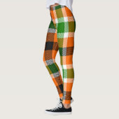 Leggings Motif de plaid de contrôle de Madras de couleurs (Gauche)