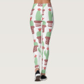 Leggings Motif de plante de cactus moderne en pot (Dos)