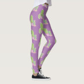 Leggings Motif de plante de pot de cactus à l'aquarelle vio (Droite)