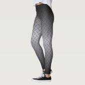 Leggings Motif de plaque diamant en acier Ombre (Gauche)
