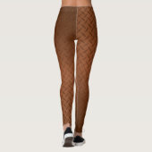 Leggings Motif de plaque diamant en cuivre brillant (Dos)