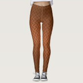 Leggings Motif de plaque diamant en cuivre brillant (Devant)