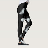 Leggings Motif de plume (couleur personnalisable d'arrière (Droite)