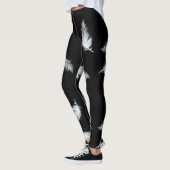 Leggings Motif de plume (couleur personnalisable d'arrière (Gauche)
