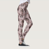 Leggings Motif de plume de paon (Droite)