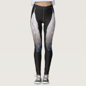 Leggings Motif de plume unique sur la légende imprimée en n (Devant)