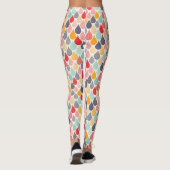 Leggings Motif de point d'art pop Raindrop (Dos)