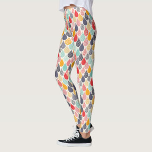 Leggings Motif de point d'art pop Raindrop