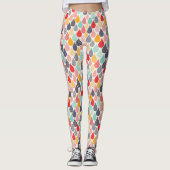 Leggings Motif de point d'art pop Raindrop (Devant)