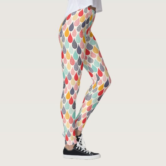 Leggings Motif de point d'art pop Raindrop (Droite)