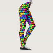 Leggings Motif de point de Polka Neon vibrant (Droite)