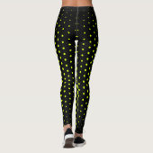 Leggings Motif de point de techno de chaux (Dos)