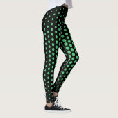 Leggings Motif de point de techno vert (Droite)