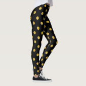 Leggings Motif de point élégant de polka de noir et de (Droite)