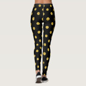 Leggings Motif de point élégant de polka de noir et de (Dos)