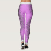 Leggings Motif de point gris avec nom sur PINK (Dos)