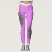 Leggings Motif de point gris avec nom sur PINK (Devant)