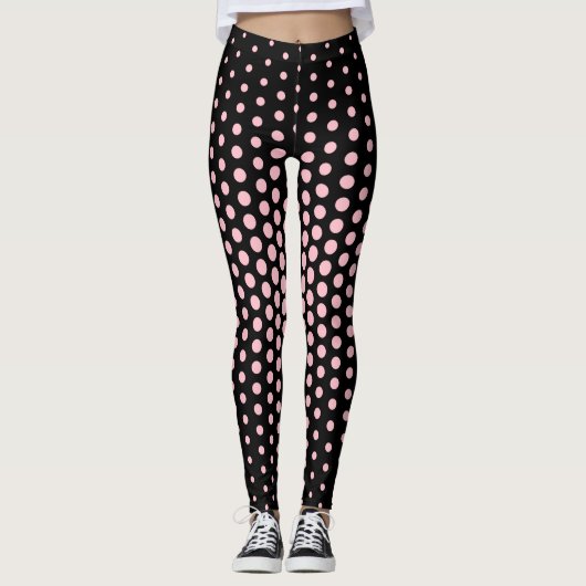 Leggings Motif de point rose de techno (Devant)