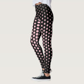 Leggings Motif de point rose de techno (Gauche)