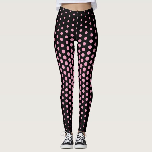 Leggings Motif de point techno rose (Devant)